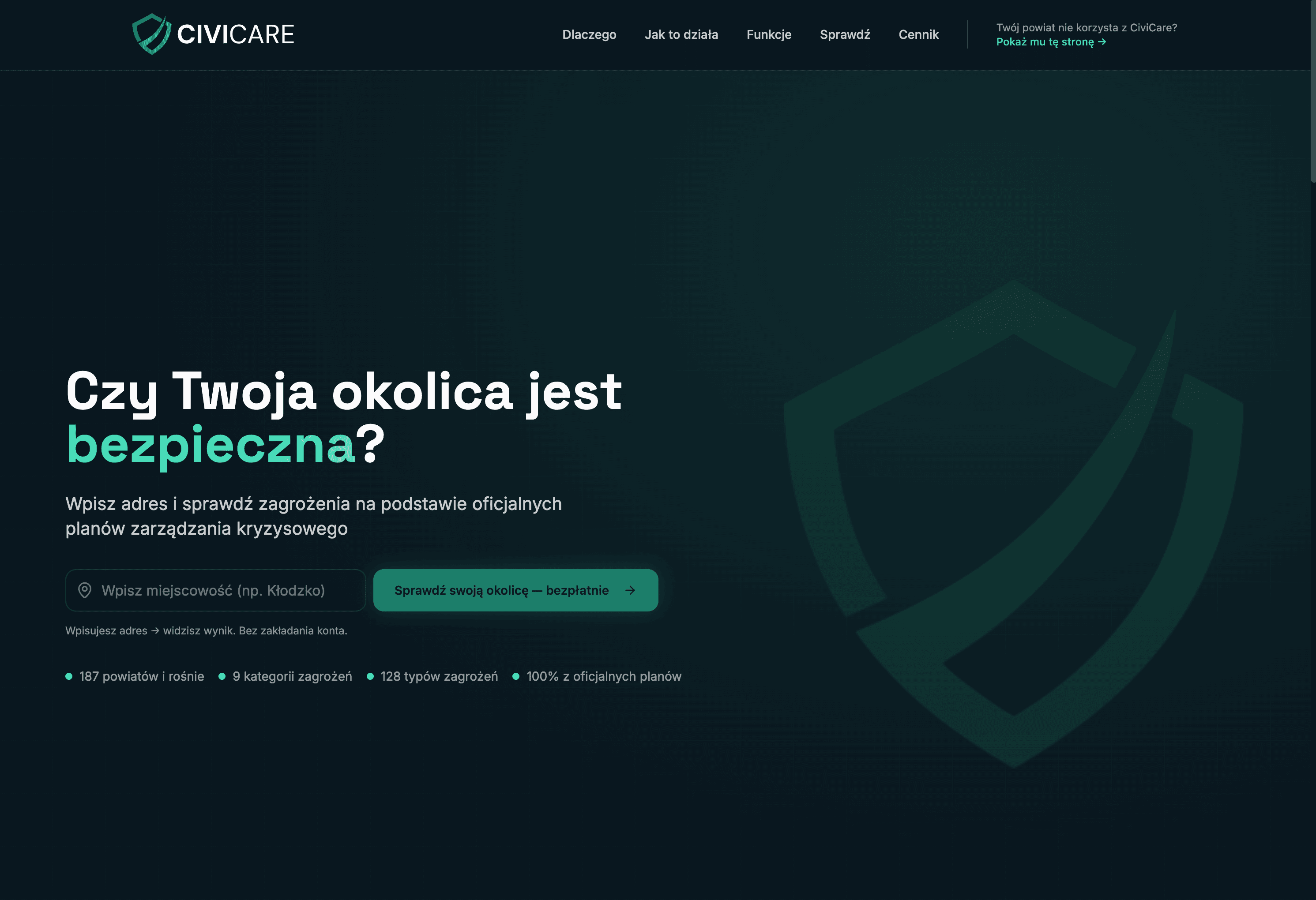 CiviCare Landing — screenshot 1